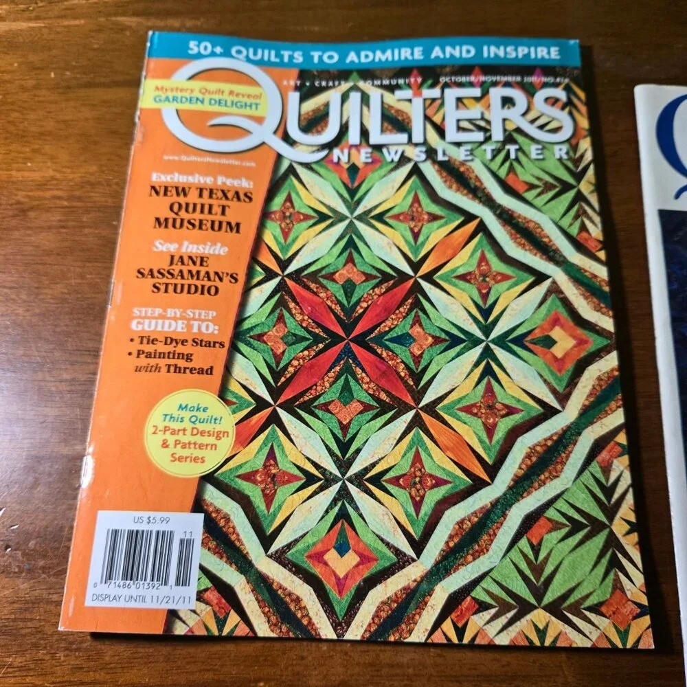 Lot of 2 Quilter's Newsletter Magazine Jan/Feb 1998, Oct/Nov 2011